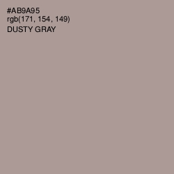 #AB9A95 - Dusty Gray Color Image